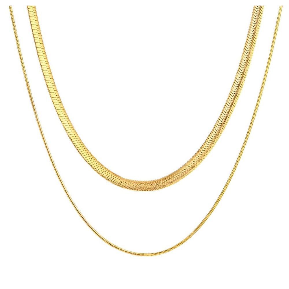 18K GOLD PLATED STAINLESS STEEL NECKLACE, INTENSITY